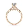 Pierścienie klastrowe 14K Rose Gold Jewelry Diamond Pierścień dla kobiet Bague Homme Clear Anillos Bijoux Femme Bizuteria270h