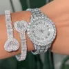 Mode Iced Out hip hop Baguette CZ Bracelet en forme de coeur Bracelet de manchette réglable Micro Pavé Bling 5A Zircone Cubique Amant de Luxe 259k