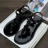 Sandaler Comemore Flower Women Jelly Women's 23 Summer Flip Flops Flop Shoes Female Beach Holiday Non-Slip Tongs Sandal 40