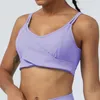 Completo da yoga Reggiseno sportivo sexy Front Cross Fitness Reggiseno da donna Canotta senza schienale Crop Top Palestra Push-up ad alto impatto Biancheria intima da corsa attillata