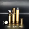 15 ml 20 ml 30 ml Oro Plata Vacío Bomba sin aire Contenedor Viaje Metal Loción esencial Crema Botella cosmética con bomba F20172224 Mfbms Beuxx