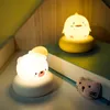 Kieliszki do wina Dzieci Nocne światło Niedźwiedzia Rabbit Baby Nocne Światło Nocne Świetnie na domową sypialnię Kid USB Lampa LED LAMPAD Prezent Świąteczny 231017