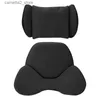 Seat Cushions Car neck pillow For Tesla Model Y/Model 3 Suede headrest lumbar support Car seat interior accessories Q231018
