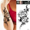 Tatouages temporaires pour femmes, 5 pièces, fleur Sexy, peinture d'art corporel, autocollant pour bras et jambes, fausse Rose, imperméable, mode 231018