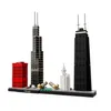 Blokken kunst en handwerk Blokken Landmark Chicago Skyline Architectuur Model 444-delige bouwstenen Bakstenen speelgoed Kindercadeauset Compatibel met Otzqq