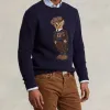 RL Bear – pull tricoté à manches longues pour homme et femme, vêtement décontracté, à la mode, manteau en laine, nouvelle collection hiver 2023