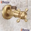 Valvole ad angolo Ottone antico Triangolo Controllo dell'acqua Rubinetto Arresto Accessori per il bagno Cucina 1/2 Parete Riempimento WC S 210727 Drop Del Dh5G3