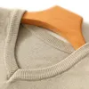 Мужские свитера YSC Классический стиль вязания Жилет из смеси кашемира и шерсти с V-образным вырезом Свободный однотонный высококачественный мягкий согревающий жилет 231017