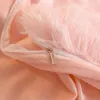 Bedding sets Luxury Winter Warm Long Plush Pink Set Queen Mink Velvet Double Duvet Cover with Fitted Sheet Warmth Quilt Covers 231018