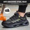 Boots Style Rotary Button Men's Safety Work Shoes Breathable Puncture Proof Nonslip Platform For Men Industrial 231018