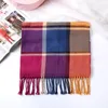 New 2023 cashmere scarf winter style thickened shawl western fashion pop collar fashion England plaid cashmere scarf