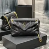 3 dimensioni lettere in metallo borse imbottite loulou Donna uomo pecora Borsa da sera firmata in vera pelle Borsa tote di lusso pochette a tracolla moda borse a tracolla oro