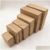 Emballage cadeau Emballage cadeau 50pcs taille mti mignon carré kraft boîte d'emballage de mariage faveur fournitures savon à la main chocolat canette dhgarden dhpjy