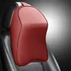 Coussins de siège 3D Nappa cuir mousse à mémoire de forme appui-tête voiture cou oreiller soutien cou reste oreiller pour voiture soulagement de la douleur voyage cou soutien Q231019