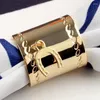 Halsdukar Cheval Horseshoe Scarf Ring Buckle Metal 90 cm sjalar Knapphållare Elegant stiltillbehör