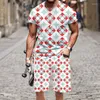 Męskie szorty szorty mężczyźni Mężczyzna / kobieta abstrakcyjna wzór męski garnitur Hip Hop Bluza uliczna odzież męska Ubrania damskie Sets Harajuku Sets