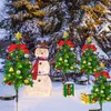 2PCSソーラークリスマスデコレーションツリーライト、屋外ソーラーステーク装飾ライトクリスマスツリー12LEDS RGBライト、IP65防水、デュアル照明モード