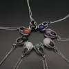 Natural Gem Stone Pärlor Dragon Claw Halsband Pendant Ball Lapis Lazuli Crystal Quartz Women Men Yoga Gothic Jewelry275G