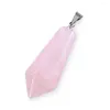 Collane con ciondolo Cristallo naturale Ametista Quarzo rosa Occhio di tigre Pietra Piramide esagonale Collana a catena Gioielli per donne Uomini Ragazze Regali