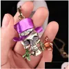 Pendant Necklaces Fashion Necklaces Halloween Skl Charm Jewelry Link Chain Magician Rose Flower Pendant Necklace For Women Girl Lady R Dh9Io