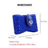 Evening Bag's Party Clutch Luxury Påsar Form Bow Royal Blue Handbag Bag 231017