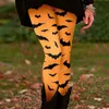 Leggings da donna Costume di Halloween Stampa zucca Vita alta Elastico Fitness Legging sportivo Pantaloni casual comfort femminili Streetwear 231018