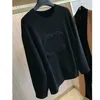 Womens sweaters pullover O-neck knitting long sleeve hoodie knited Female Tops Casual Loose Brand Embroidery Letter x7RO#