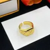 Fashionable new men's and women's generous rings Carved letter flowerDesigner Brand Luxurious Jewelry Gifts With Box