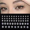 5PC Tatuagens Temporárias 2 Folhas Artificial Diamante Glitter Tatoo Adesivo para Maquiagem Mulheres Sombra Rosto Strass Jóias Olhos Cristal 231018