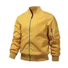 Men's Jackets Autumn winter High Quality Thick and Thin Solid Yellow Motorcycle Pilot Air Men Bomber Jacket S-5XL 231017