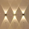 Lampada da parete 2 teste 12 W COB LED luce esterna impermeabile IP65 moderno stile nordico interno soggiorno portico giardino