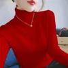 Kadın Sweaters Koreli Bayanlar Beyaz Küleyler Sıradan Jumper Çekme Femme Sonbahar Kış Kadınlar Sıcak Balıkçı Kazan