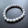 Braccialetti a maglie Bracciale in pietra howlite fatto a mano Filo bianco naturale Perline di guarigione spirituale Dropship di gioielli