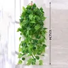 Decorative Flowers Green Hanging Artificial Plant Persian Fern Leaves Vines Home Garden Room Decor Fake Plants Grass Wedding Party Wall