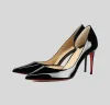 Brand designer women's high heels red shiny bottom 8cm 10cm 12cm stiletto genuine leather women's high heels with dust bag 34-44