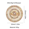 Cluster Rings Classic Gold Color Women Jewelry Retro Round Party Female CZ Zircon Ring Stylish Wedding Gift