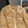Parkas pour femmes Xpqbb Style coréen coton rembourré veste automne hiver léger chaud femme mode perle blanc Parka manteau 231017