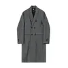 Cappotto di tweed di lusso in misto lana da uomo 2023 Cappotto invernale di marca grigio Trench allentato da uomo Slim Fit Cappotto di lana e cashmere Giacca a vento Y63 231017