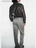 Couro sintético feminino novo outono retro angustiado couro falso jaqueta curta l231018