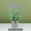 Fleurs décoratives simulées lavande en pot artificielle nordique porche balcon plantes pour la décoration intérieure Hoja Decoracion