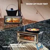 Jardin Autre Maison Jardin Tente de camping portable Poêle avec fenêtre en verre Chauffage extérieur à bois Assemblage rapide Randonnée Randonnée Brûlé