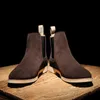 Stivali Scarpe da uomo retrò Autunno Inverno Classico in pelle di vacchetta Grande britannico Allmatch in pelle Moda Chelsea Boot Marca Casual 231018