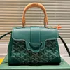 Mini tote bag designer bag Handbag green Classic Bag Genuine Leather crossBody bag with Wooden handle Luxury Mens Wonen Handbags travel Shoulder clutch Handbag