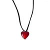 Pendentif Colliers Argent Perle Coeur Collier Cadeau De Mode Cire Corde Cou Accessoires Chaîne Type De Pêche Améthyste Usage Quotidien