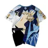 T-shirt da uomo Genshin Eula Lawrence Dress Up 3D Stampa Primavera Estate Preppy MenDonna Abbigliamento da strada T-shirt Giovanile Retro In2706