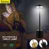 Objetos decorativos estatuetas lâmpada de mesa recarregável LED sensor de toque luz noturna de mesa leitura sem fio para restaurante el bar decoração de quarto 231113