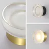 ウォールランプモダンクリエイティブLEDランプブラックゴールドアクリルアイアンアイルリビングルームベッドサイドスコンセ照明器具