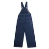 Mäns byxor denim overaller byxor retro randig cowboy jumpsuit utomhus vandring bredben hängslen för man