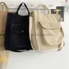 Axelväskor hösten corduroy soulder väska kvinnor vintage sopping väskor blixtlås flickor student bokväska och bags casual tote utanför pocketstylishhandbagsstore