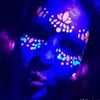 5PC Temporary Tattoos Luminous Crystal Face Stickers Rhinestone Tattoo Glow In The Dark Jewelry Eye Party Makeup 231018